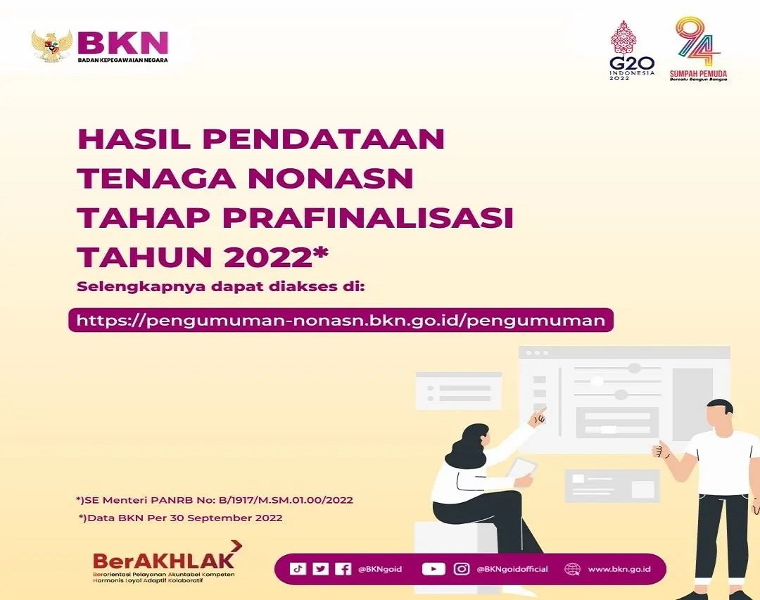 PENGUMUMAN PENDATAAN NON ASN PRA-FINALISASI