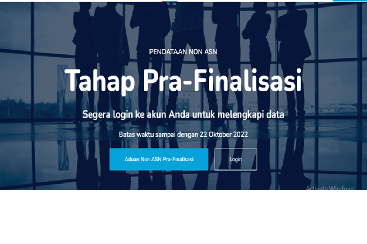 PENDATAAN NON ASN SEGERA LOGIN KE AKUN ANDA UNTUK MELENGKAPI DATA 