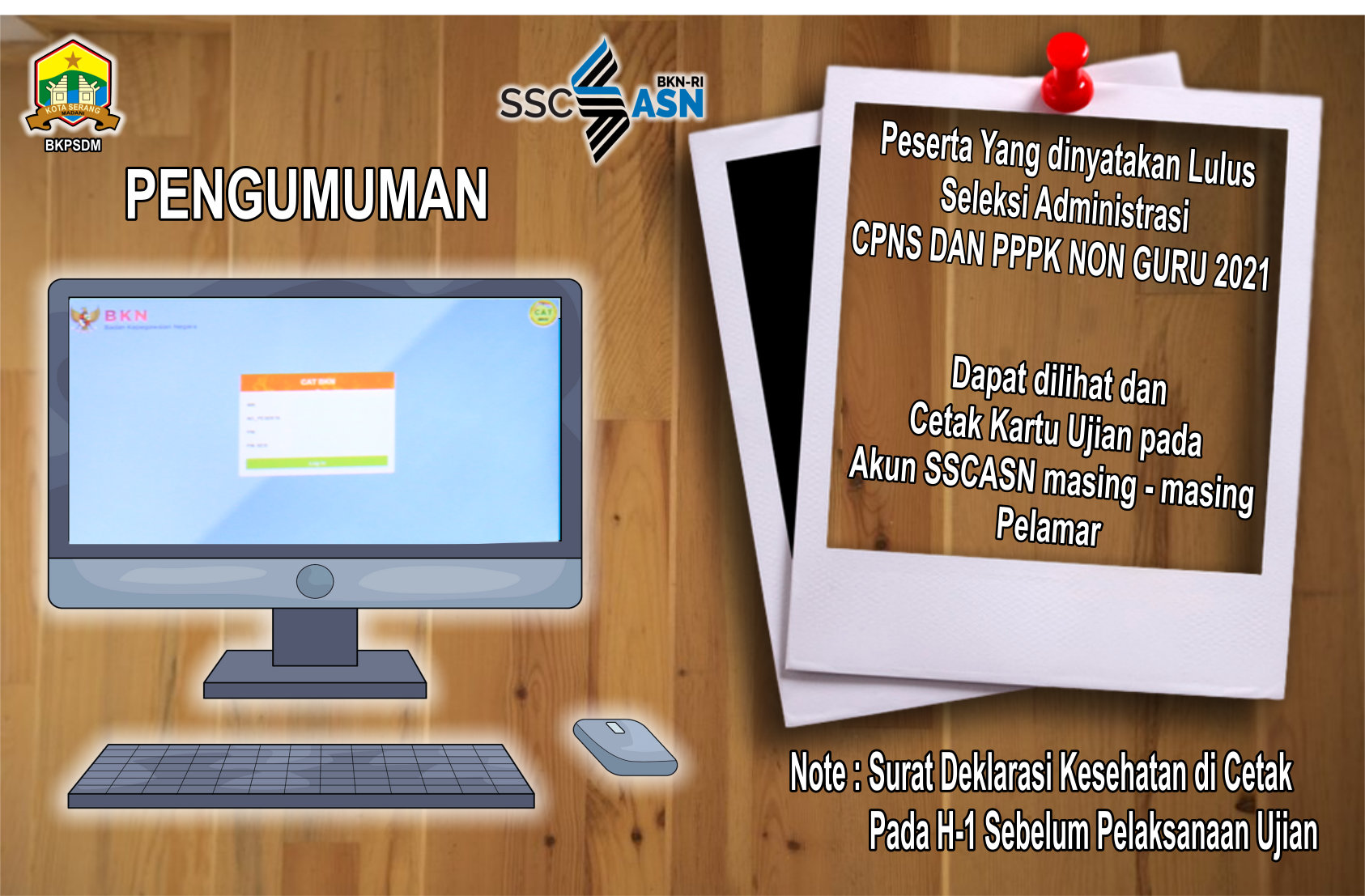 PESERTA YANG DINYATAKAN LULUS SELEKSI ADMNSTRASI SILAHKAN LOGIN DI SSCASN