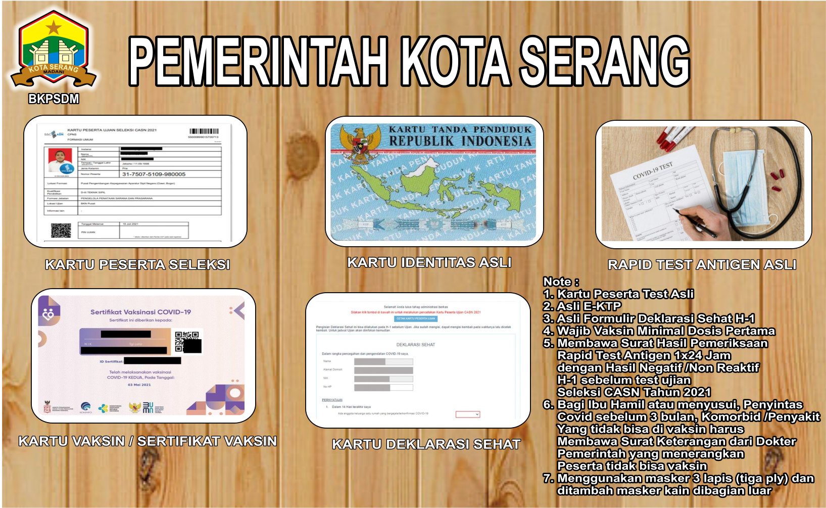 JADWAL PELAKSANAAN TEST SKD CASN TAHUN 2021 TITIK LOKASI DILUAR PEMERINTAH KOTA SERANG